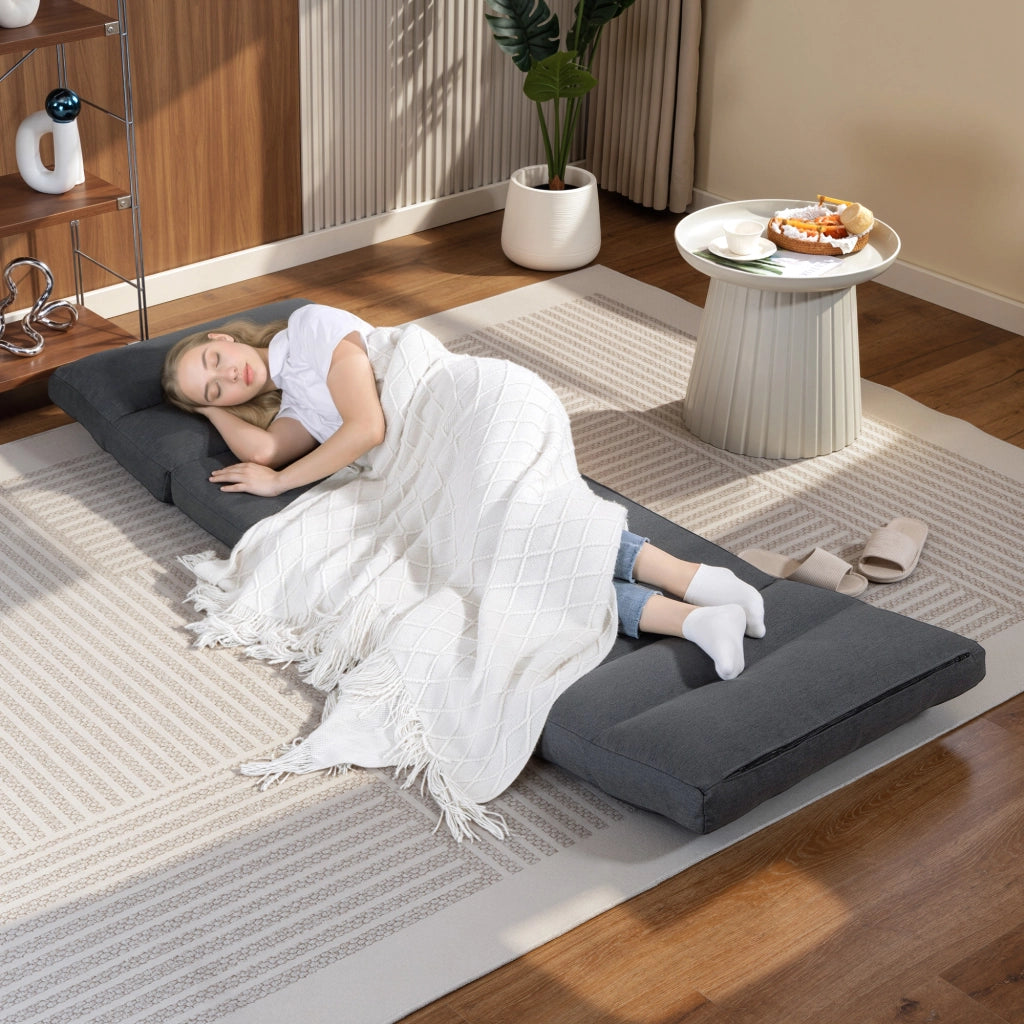 Letto a sacco reclinabile pieghevole ¨C Minimal ¨C grigio scuro 70x72x56 cm