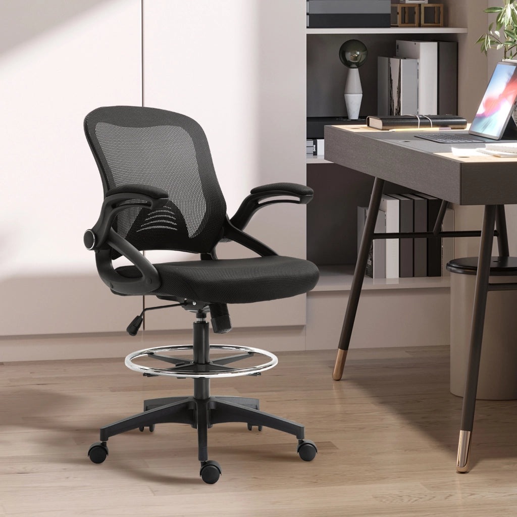 Sedia da ufficio ergonomica con poggiapiedi ¨C Minimal ¨C nero