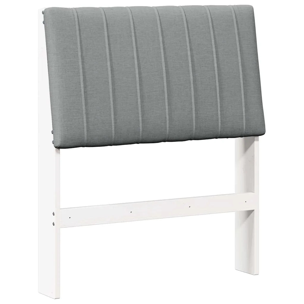 Testiera | Testata imbottita Grigio chiaro 75 cm Pino massello