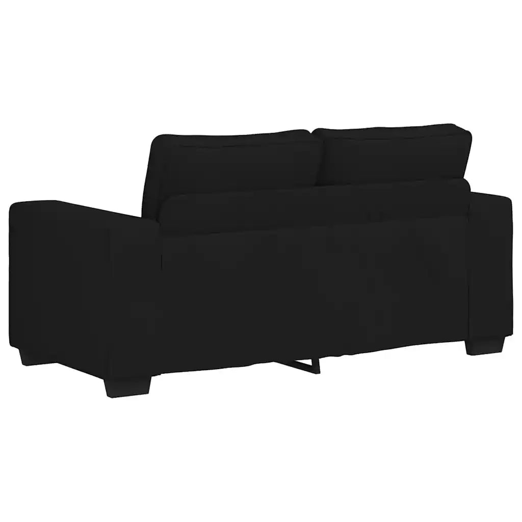 Set di Divani 3 pz con Cuscini Nero in Tessuto 3324651