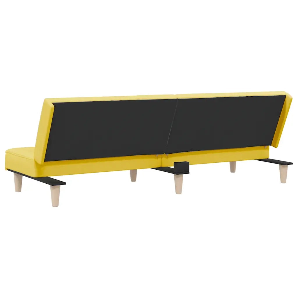 Divano Letto Giallo Chiaro in Tessuto 351885