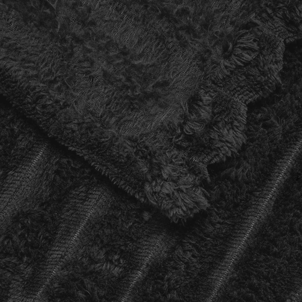 Coperte da Pile 6 pz Nero 270 x 240 cm Panno