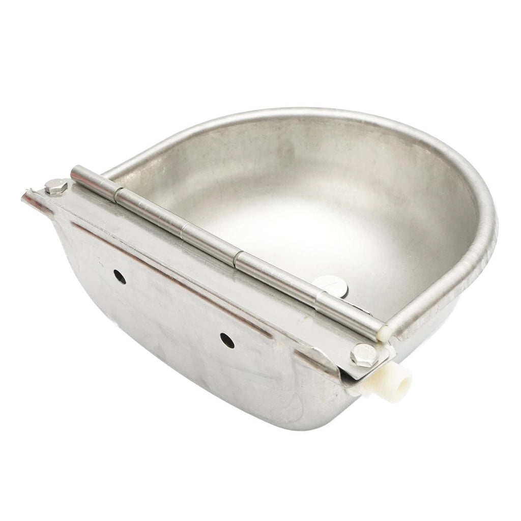 Abbeveratoi per Bovini, Ovini, Bestiame in Acciaio Inox Abbeveratoio per Abbeveraggio Automatico + Tubo Intrecciato, 2.5L 250x240x100mm
