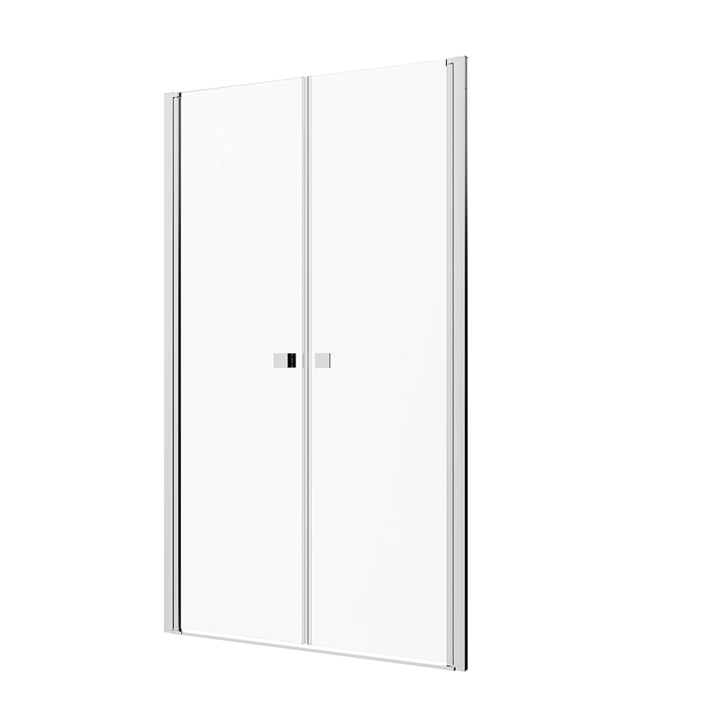 Porta doccia 100cm apertura saloon con profili cromati e vetro da 8mm trasparente h195 | Fiji