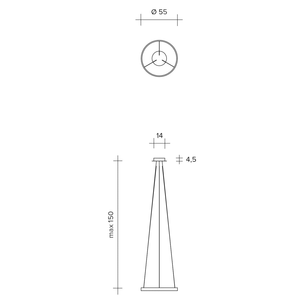 ANELLO LAMPADARIO A SOSPENSIONE ORO SPAZZOLATO DIAM.55cm 3000K 2965LM 33W