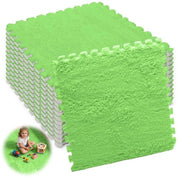 Tegoli per pavimento in schiuma espansa, 12 pezzi, per soggiorno e camera da letto, 30 x 30 x 1 cm, in espansione, per pavimenti di soggiorno e camera da letto (verde)
