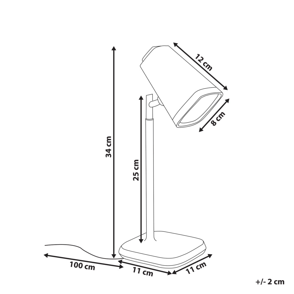 Lampada da tavolo e da parete per ufficio 2 in 1 bianco Illuminazione da tavolo Lettura Lampada per computer Braccio staccabile Funzione CCT Dimmer Stepless