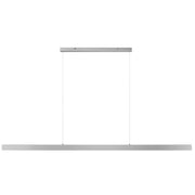 Lampada a sospensione lineare a LED in metallo argento 160 cm stile industriale forma minimalista