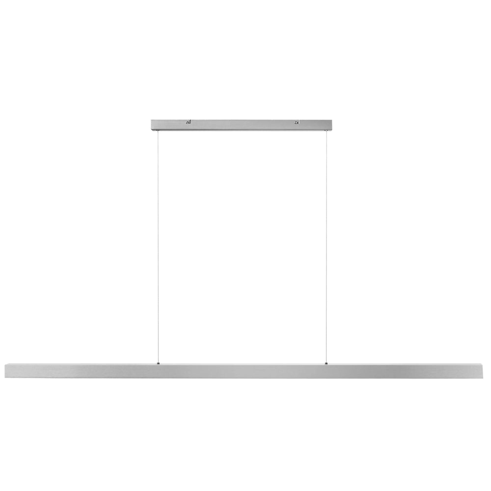 Lampada a sospensione lineare a LED in metallo argento 160 cm stile industriale forma minimalista