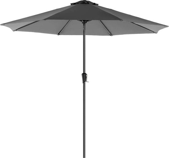 Ombrellone da giardino con filtro UV 50+ funzione di ombreggiamento laterale colore grigio