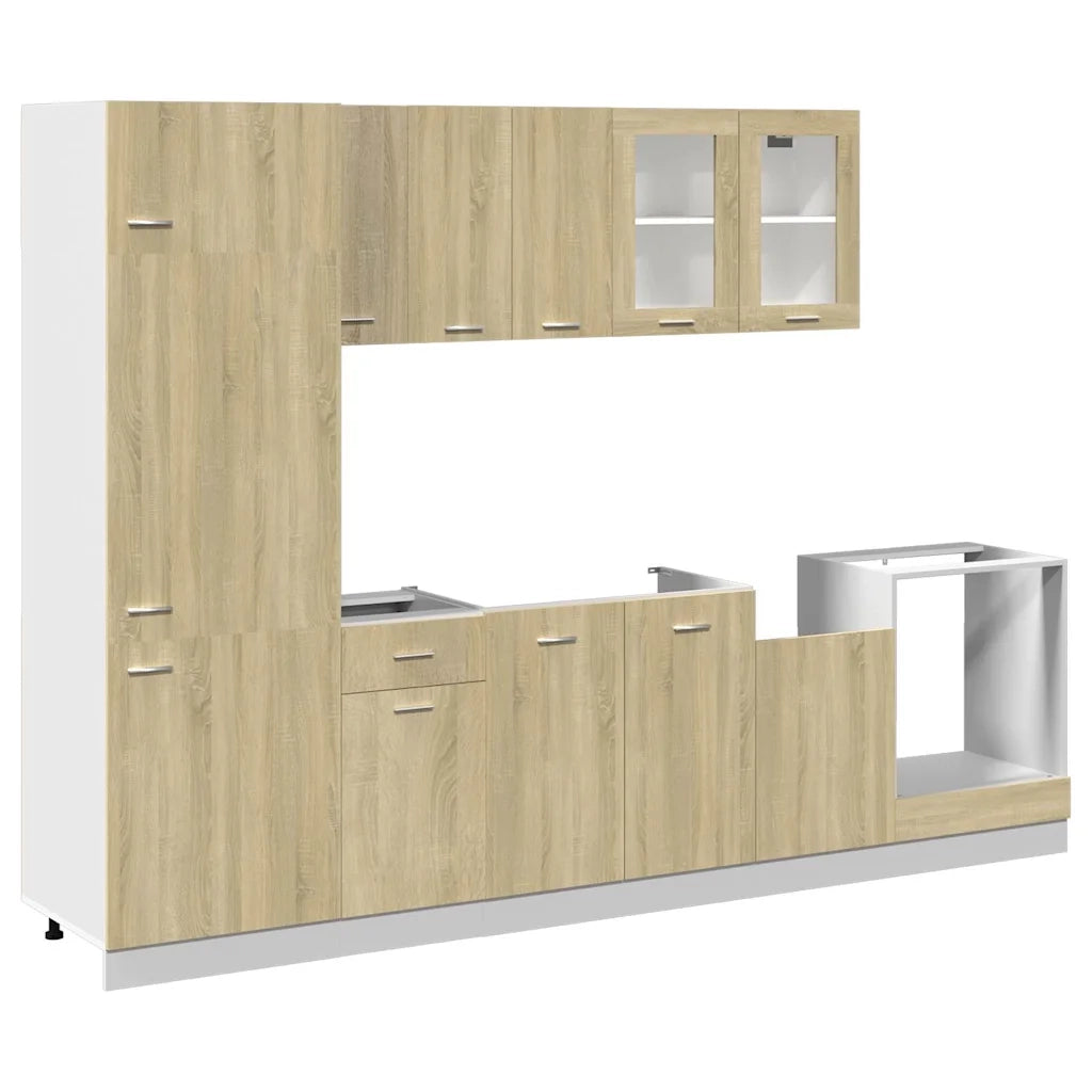 Set Mobili da Cucina 8pz “Lyon” Rovere Sonoma in Truciolato 3307655