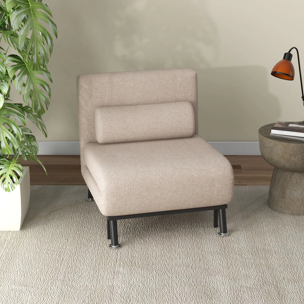 Poltrona Relax Klappbett con Schienale Regolabile ¨C Minimal ¨C Beige 75x70x75 cm
