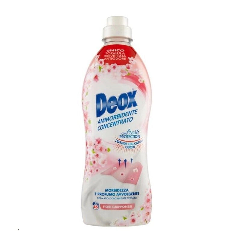 DEOX SET 4 CONFEZIONI AMMORBIDENTE CONCENTRATO LAVATRICE FIORI GIAPPONESI180 LAVAGGI 900 ML L'UNO