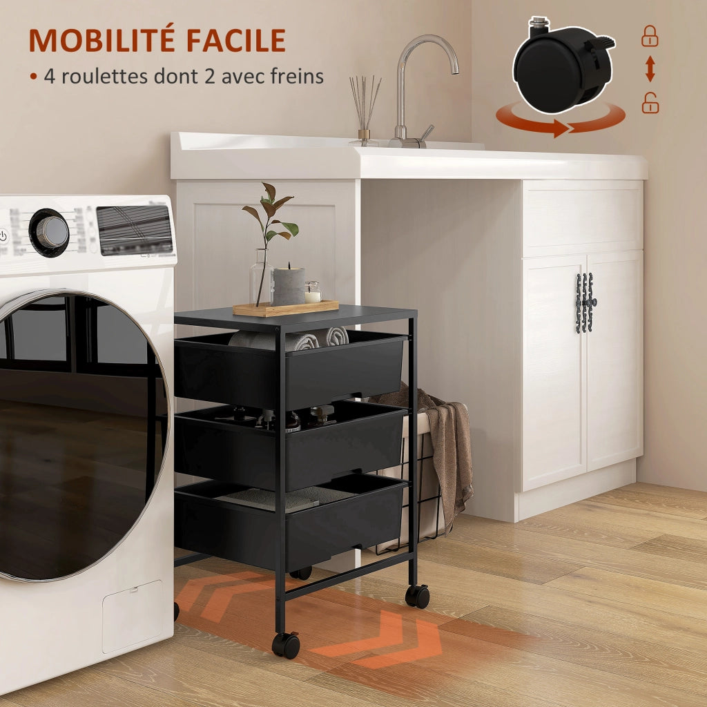 Carrello di servizio a 3 livelli ¨C Minimal ¨C acciaio