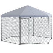 Recinto per Galline con Tetto ¨C zephmum ¨C Acciaio 4x3.5x2.6m