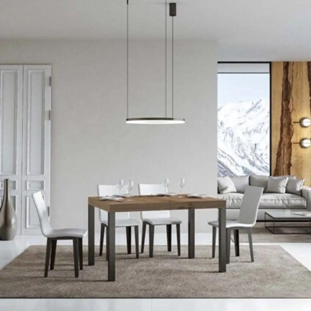 Tavolo allungabile 140/244x90 cm Everyday Premium colore quercia natura gambe antracite