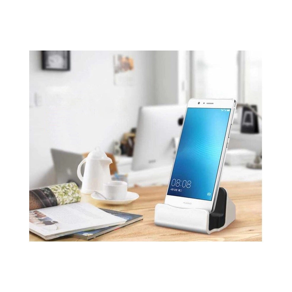 Trade Shop - Base Dock Caricabatterie X Attacco Micro Usb Supporto Tavolo Ricarica E Sync -