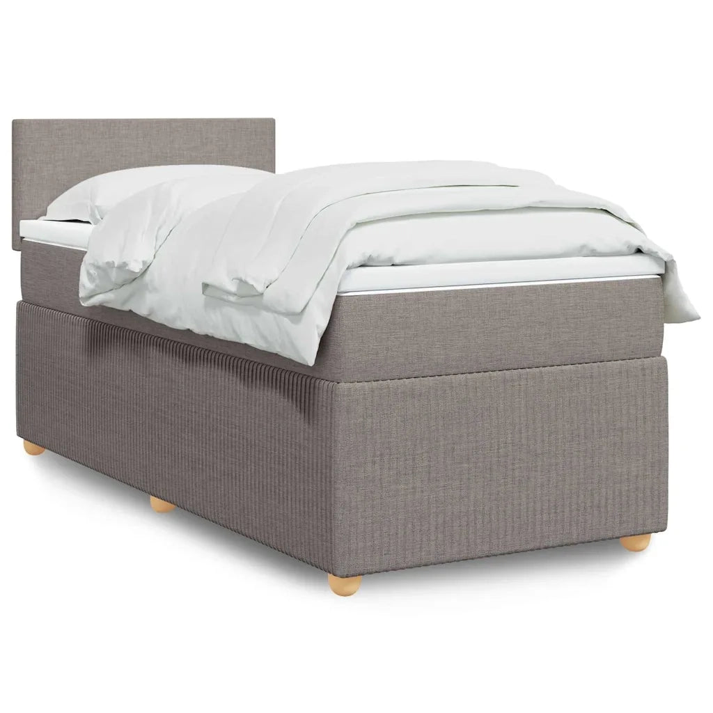 Giroletto a Molle con Materasso Tortora 90x190 cm in Tessuto 3289608