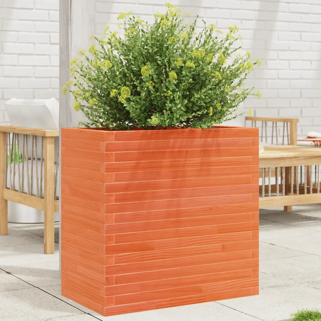 Fioriera Giardino Marrone Cera 70x40x68,5cm Legno Massello Pino 3282486