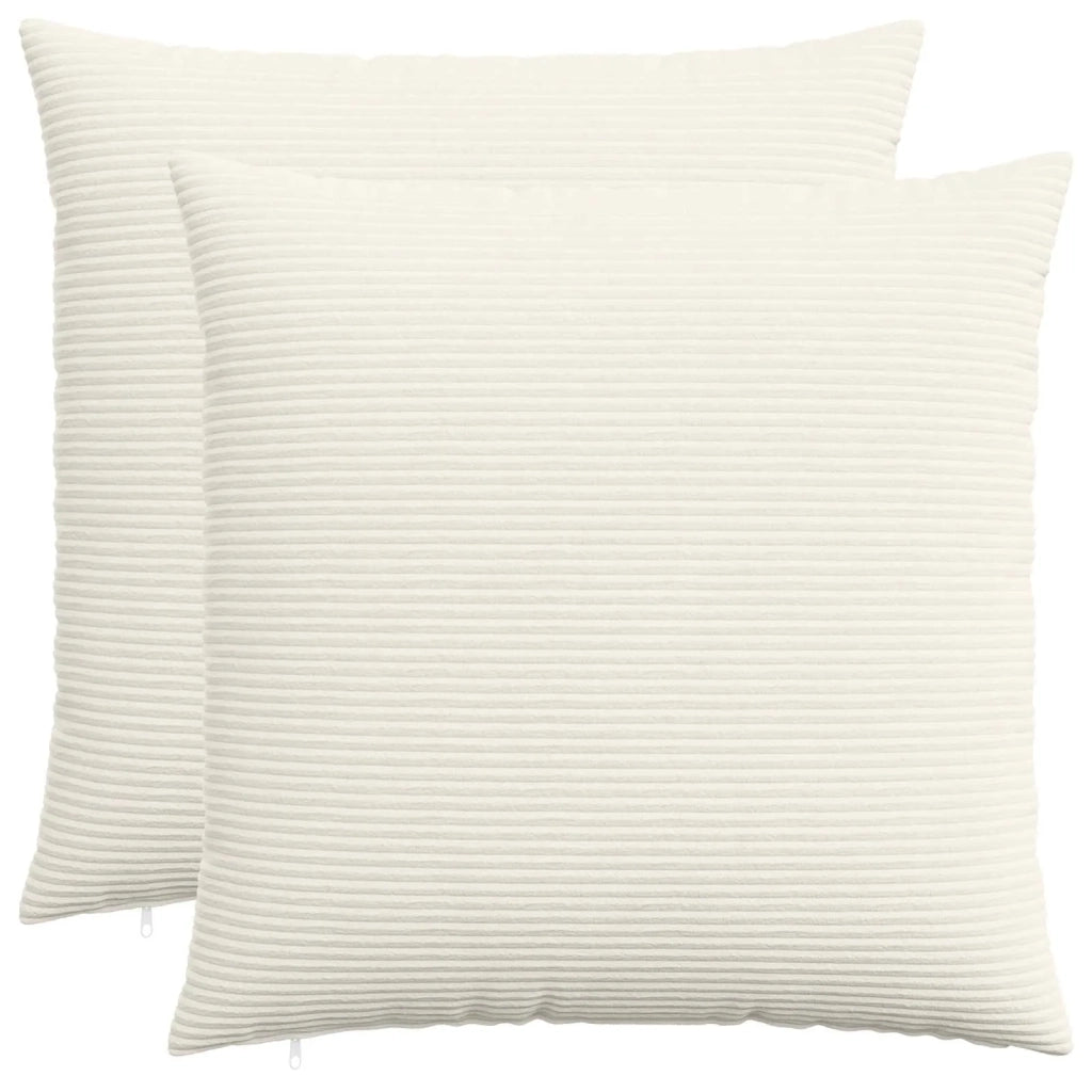 Federa 2 pcs HEERLEN Crema 65 x 65 cm corduroy 912937