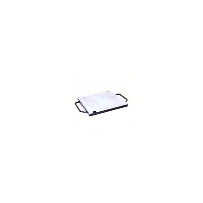 MACHIERALDO 8012947018125 Pietra Lavica con Impugnature 30x50 cm Spessore 2 cm Acciaio per Cucina Alimentare colore Nero