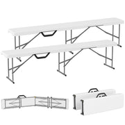 Panchina da esterno in plastica ¨C zephmum ¨C Bianco 240 kg