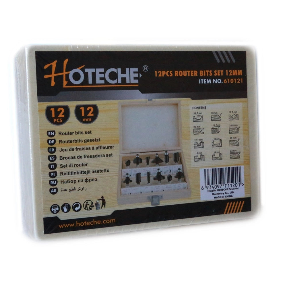 Trade Shop - Set 12 Pz. Frese Legno Frese Per Scanalare Gambo 8 - 12 Mm Fresatrice Pantografo -       12 Mm