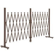 Recinzione Estensibile Autoportante ¨C zephmum ¨C Acciaio Alluminio Marrone 52-405 cm