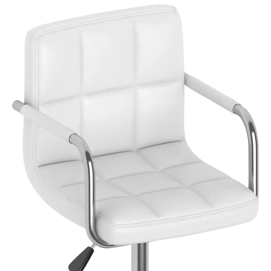 Sedie da Pranzo Girevoli 6 pz Bianche in Similpelle 3088082