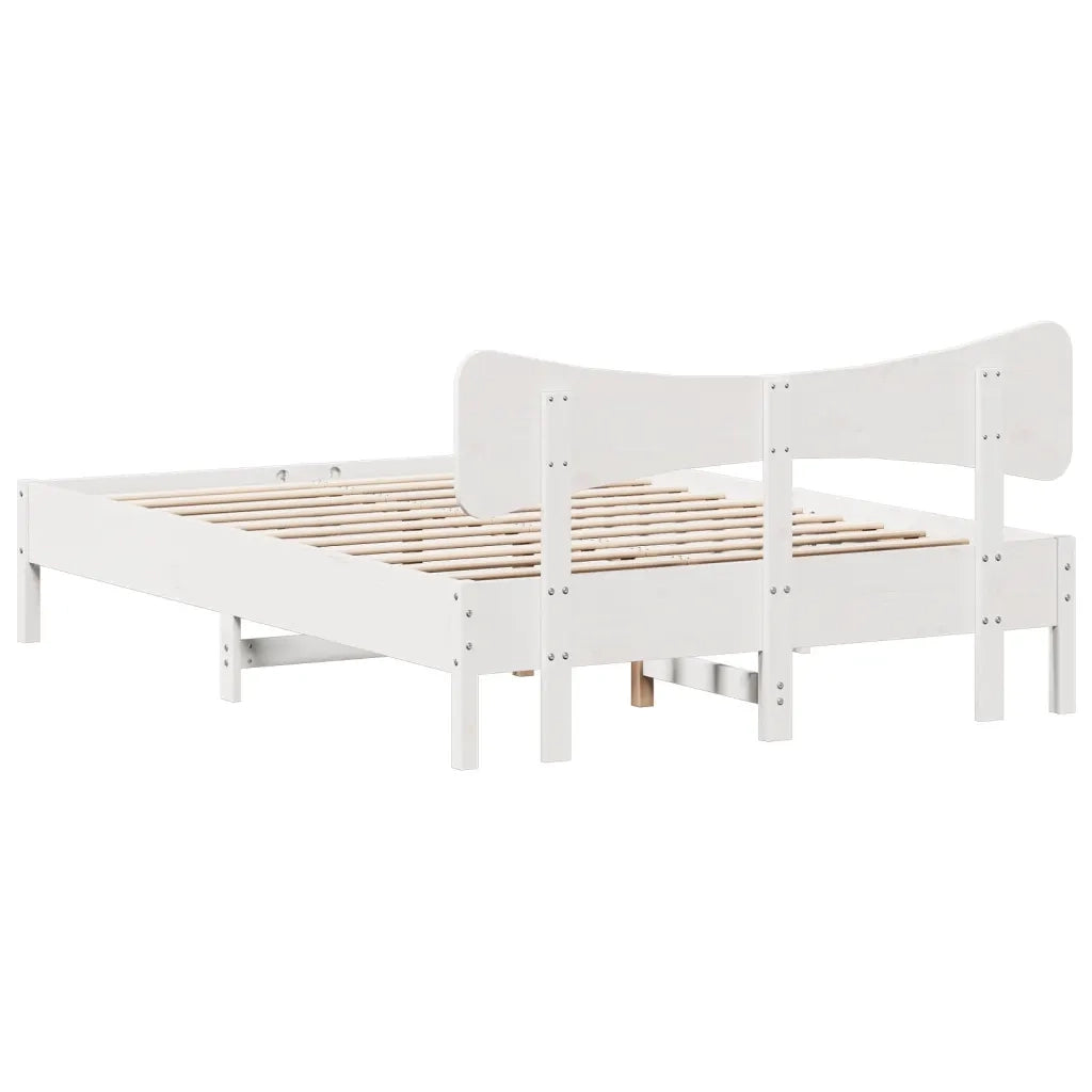 Giroletto senza Materasso Bianco 120x200 cm Legno Massello Pino 3328236