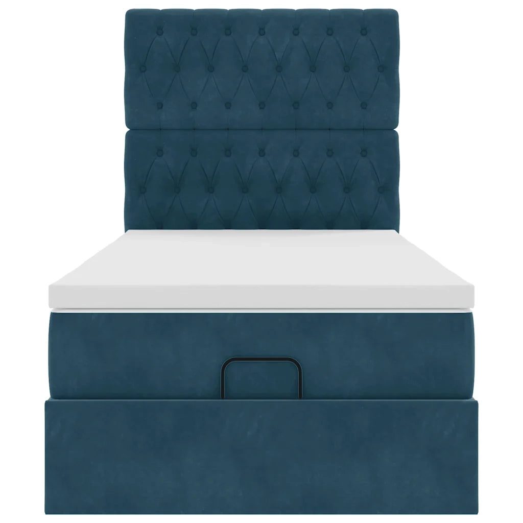 Struttura Letto Pouf con Materassi 100x200 cm Velluto 3313527