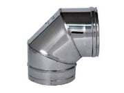 GOMITO A 90  ° ACCIAIO INOX AISI 304 MONOPARETE SPESSORE MM.05   EE ¸ mm.120