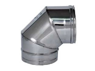 GOMITO A 90  ° ACCIAIO INOX AISI 304 MONOPARETE SPESSORE MM.05   EE ¸ mm.120