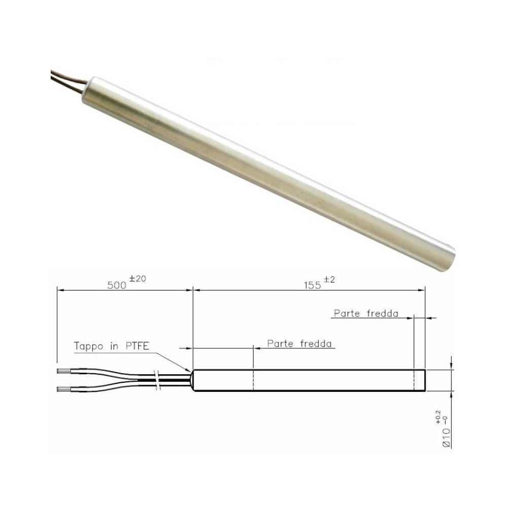 Resistenza Candeletta Stufa a Pellet 10mm 280W 155mm La Nordica Extraflame PASIA - UNIVERSALE