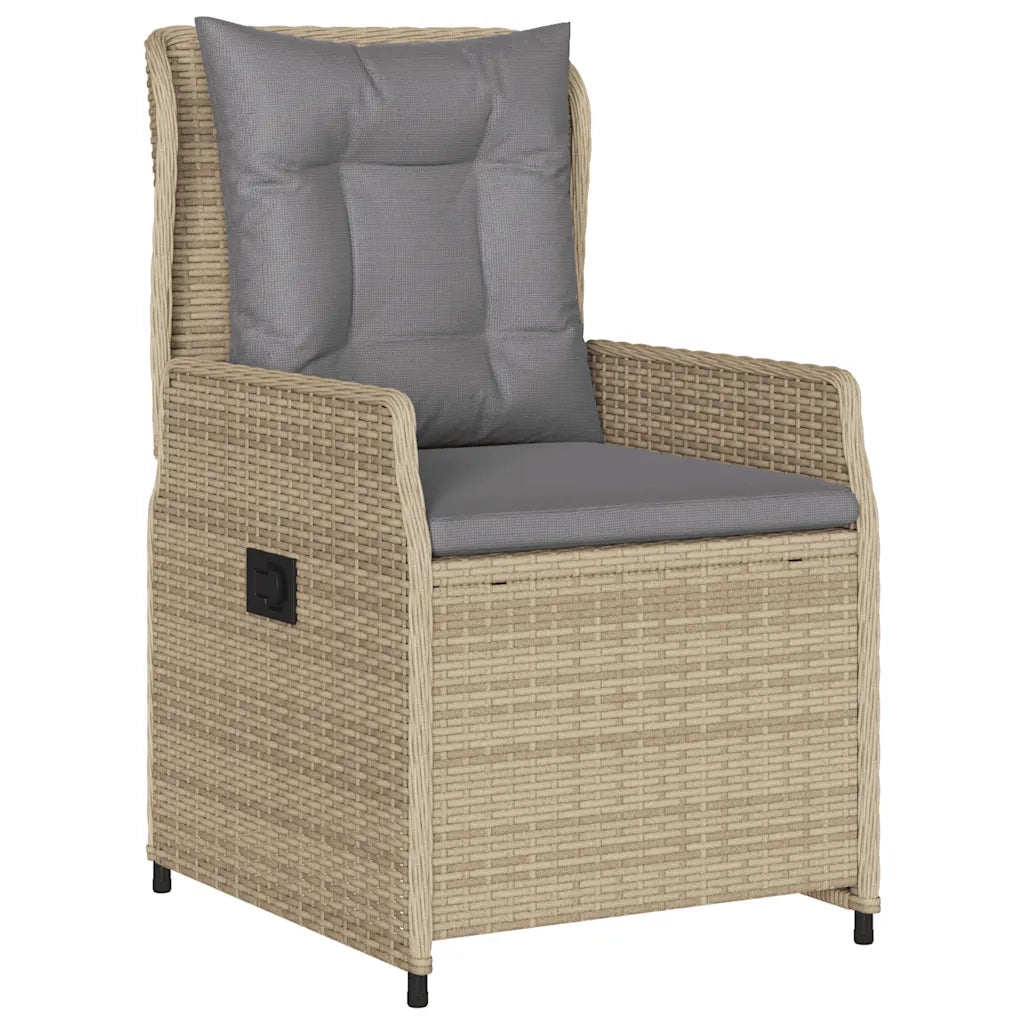 Set da Pranzo da Giardino 5 pz con Cuscini Beige in Polyrattan 3262877