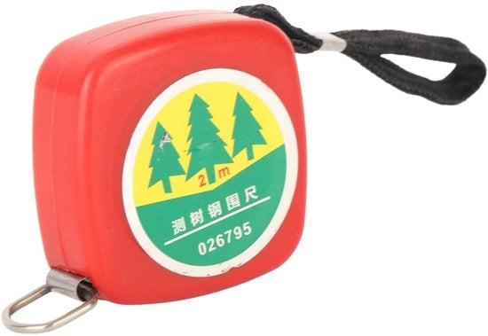 Misuratore Flexibile in Acciaio da 2 Metri - Diametro del Manico - Misurazione della Circonferenza - Utilizzo per Giardino e Selvicoltura - Facile da Utilizzare - Sostenibile - Misuratore per Alberi