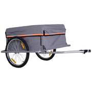 Carrello Trasporto Bici Pieghevole ¨C zephmum ¨C Grigio 140x88x60 cm