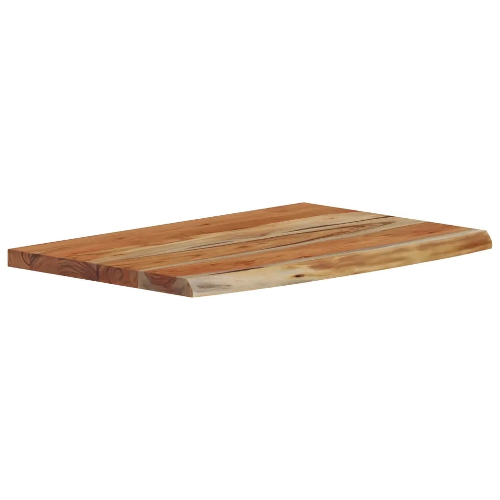 Mensola a Muro 70x40x2,5cm Rettangolare Legno Acacia Bordi Vivi 370249