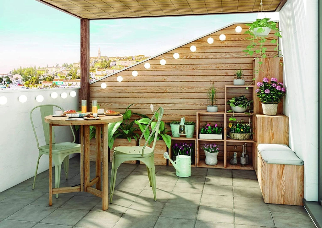 SCAFFALE NEGOZIO CASA KIT CUBO 3 P. DINAMIC CM.33x36x105H LEGNO CHIARO