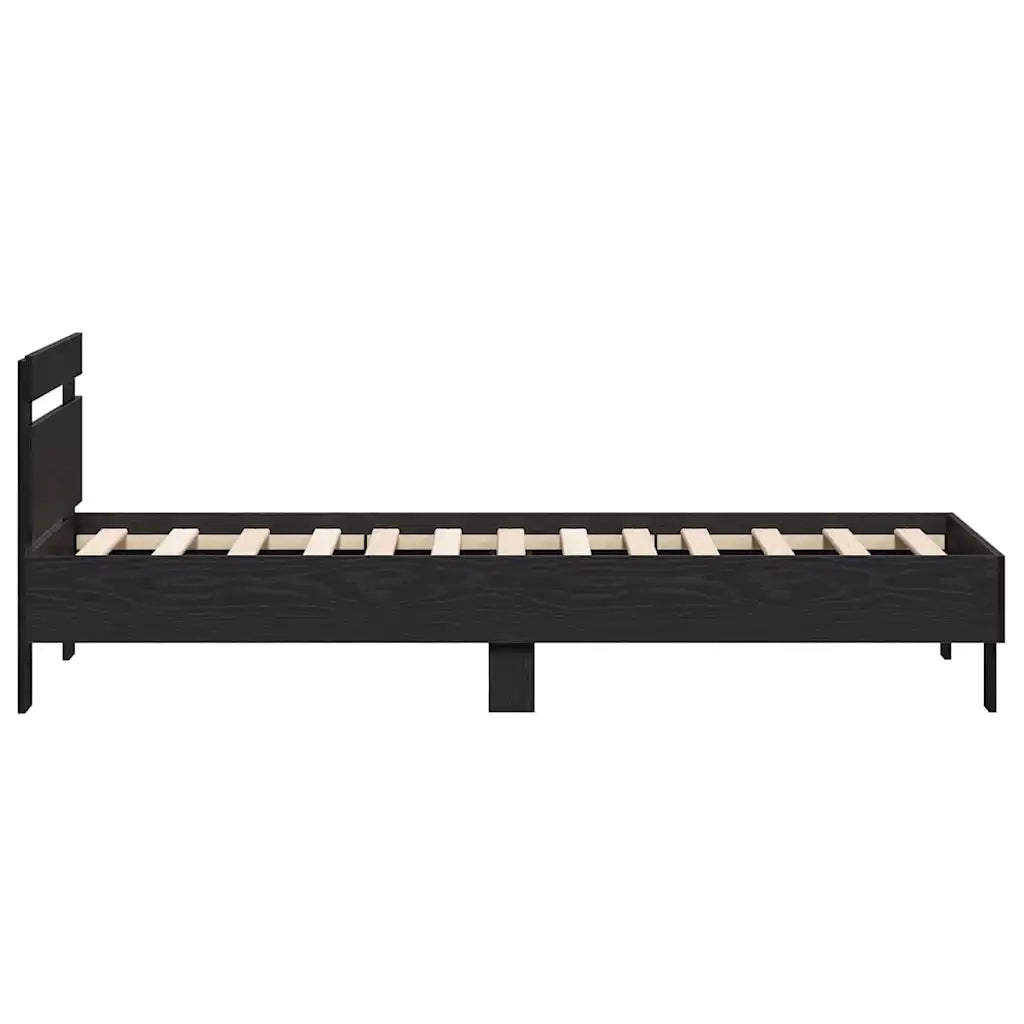 Struttura del letto Rovere Nero 193 x 95 x 88 cm 874123