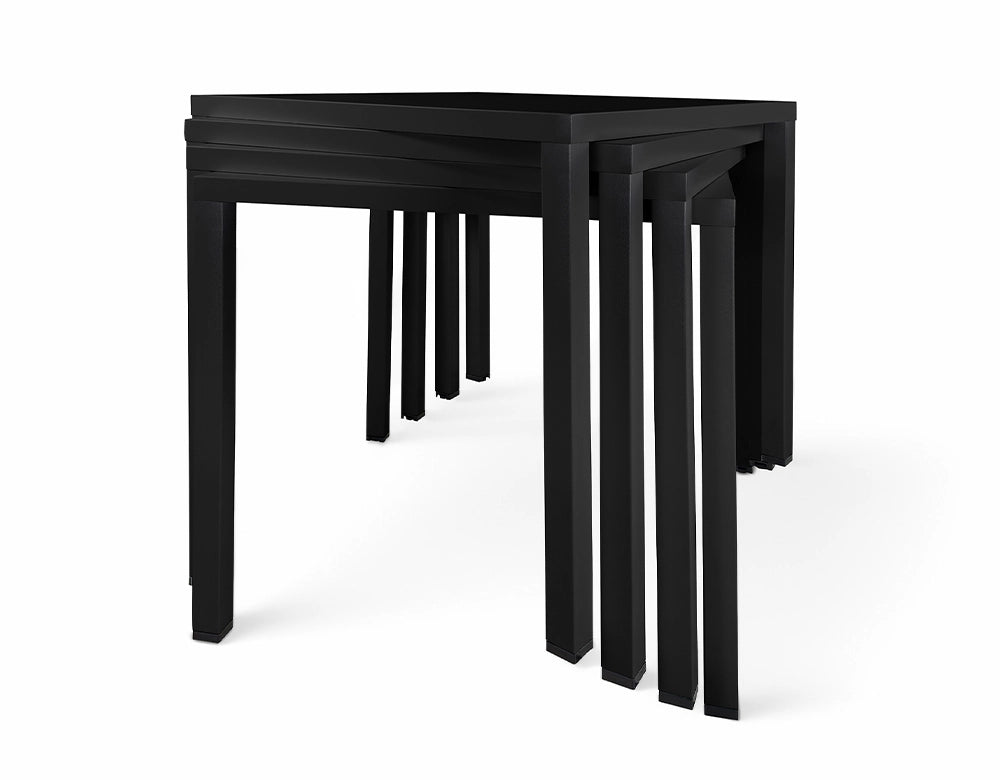Tavolo da esterno 70×70 cm tavolo da giardino Nero Alan - TQ10-7.7AL