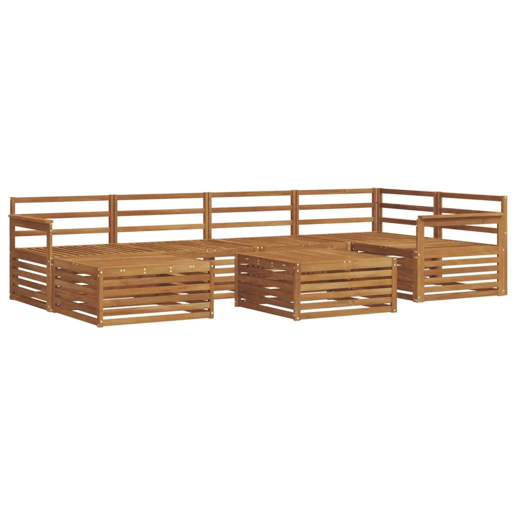 Set di divani da esterno 7 pcs Naturale 3373764