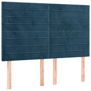 Testiera | Testata Blu Scuro 144x5x118/128 cm Velluto