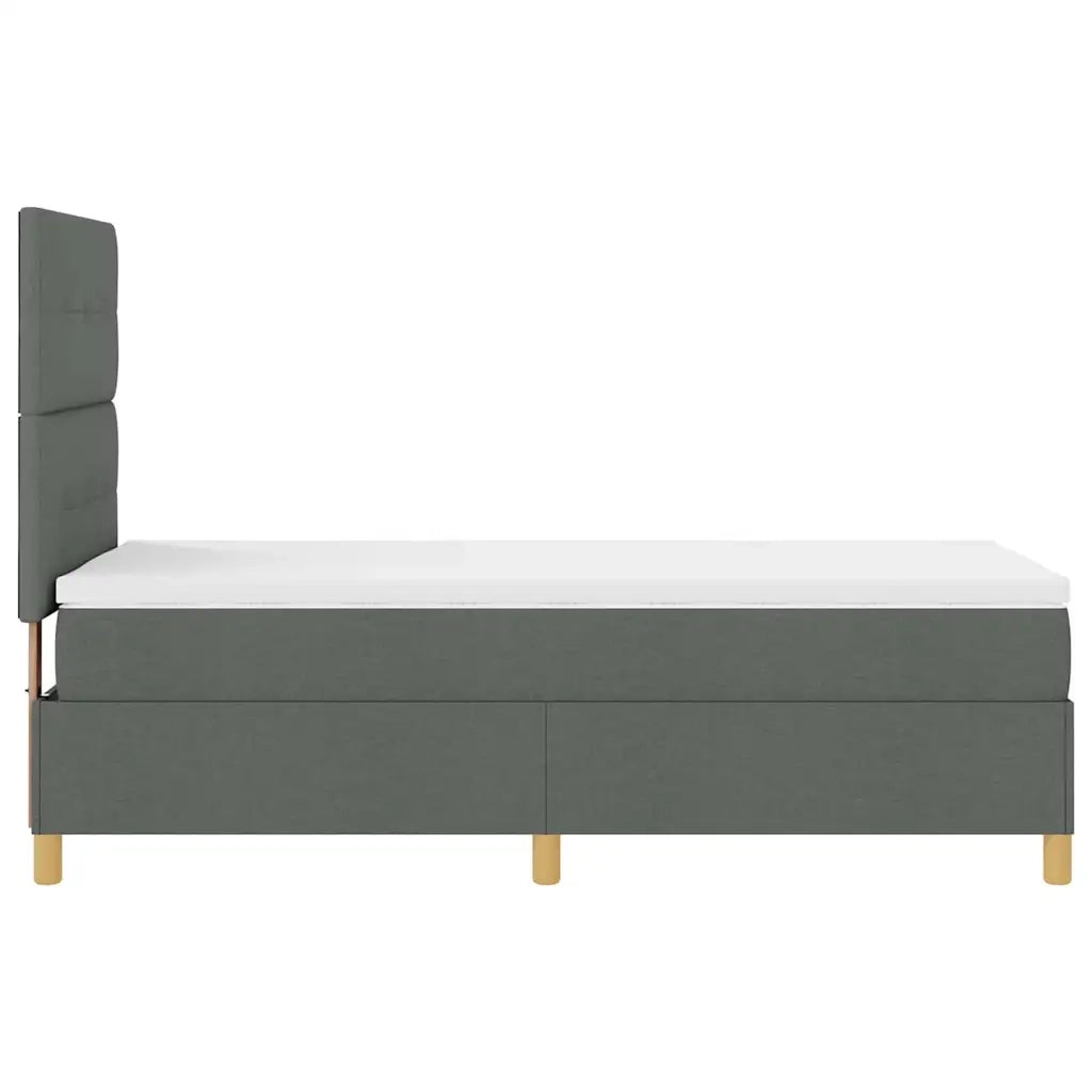 Letto a Sorgente LED Grigio scuro 90 x 200 cm Tessuto 3343069