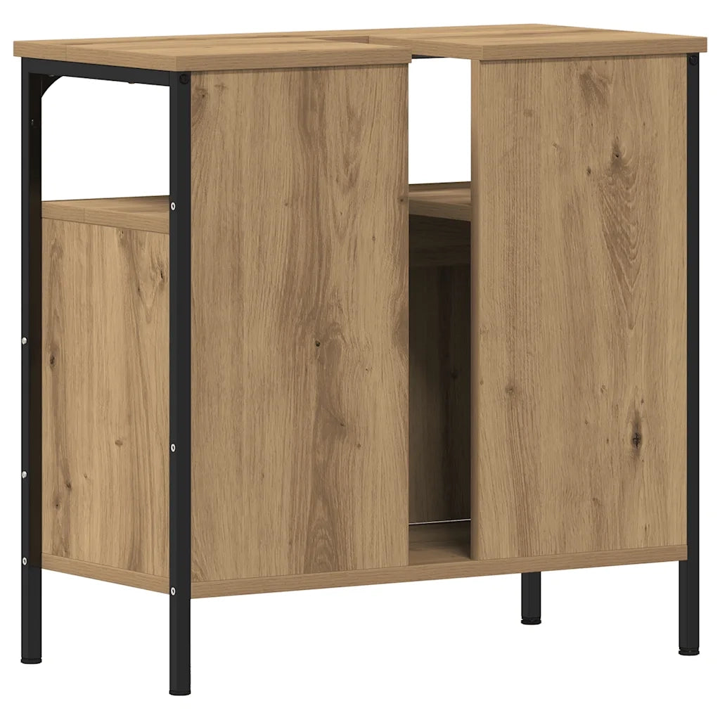 Mobile Lavabo Bagno-Armadietto da bagno Rovere Artigianale 60x30x60cm Truciolato