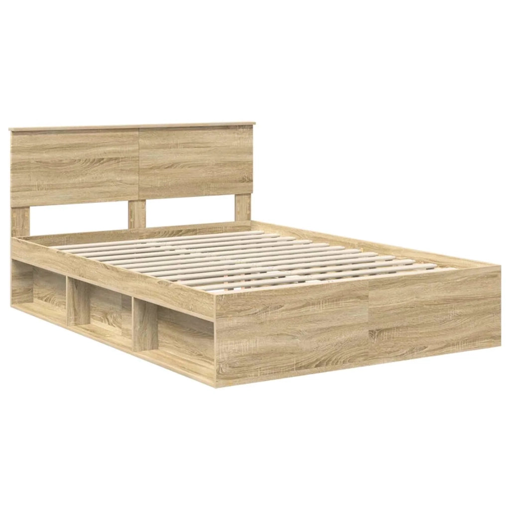 Struttura del letto Sonoma 140 x 200 cm Legno multistrato
