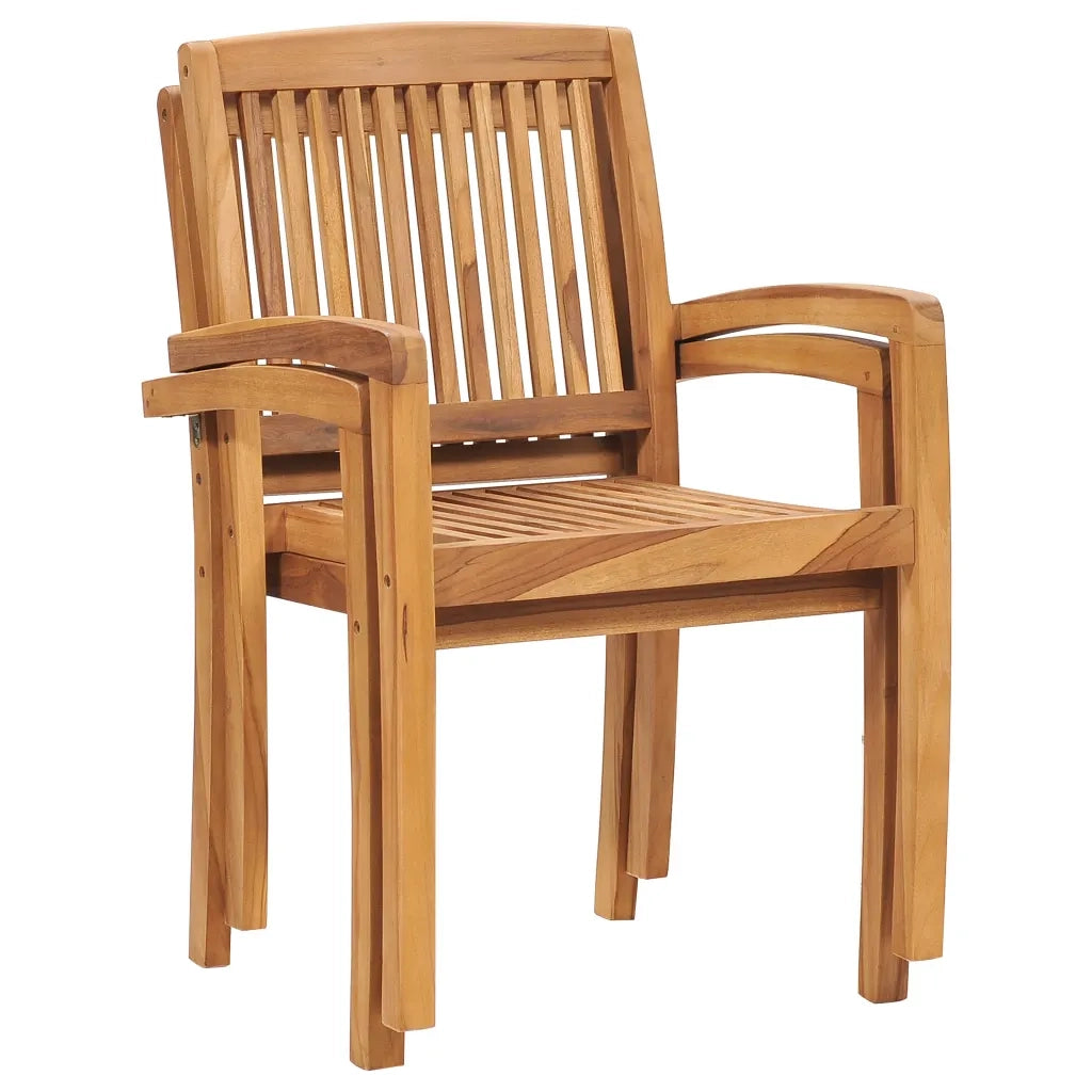 Sedie da Giardino 2 pz con Cuscini Crema Massello di Teak 3063254