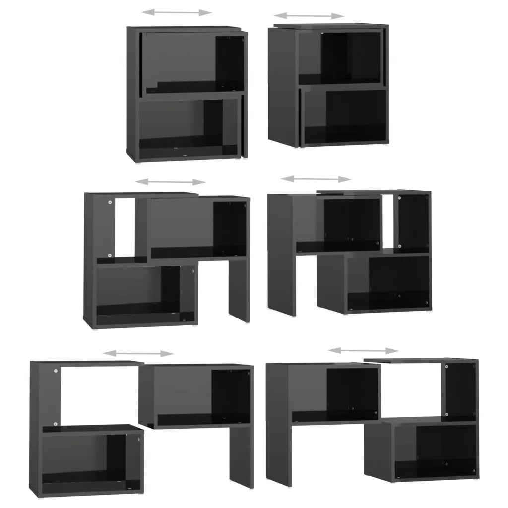 Mobile Porta TV-Mobile per TV-Credenza TV Nero Lucido 104x30x52 cm in Legno Multistrato