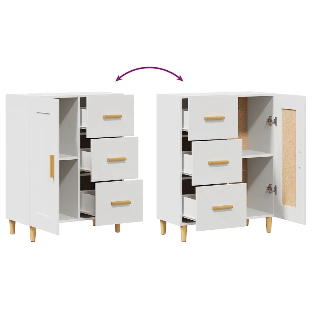 Credenza Bianca 69,5x34x90 cm in Legno Multistrato 812222
