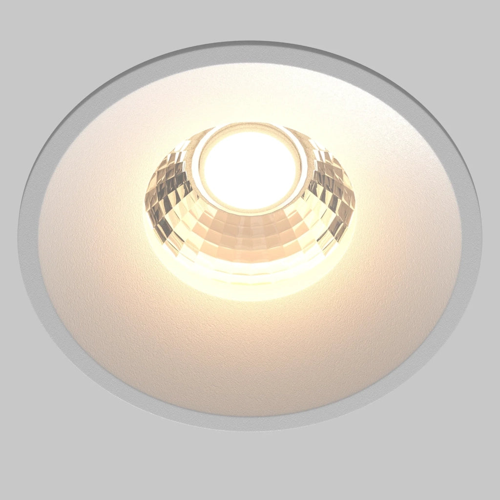 Maytoni lampada da incasso Round 1 luce LED integrato bianco alluminio